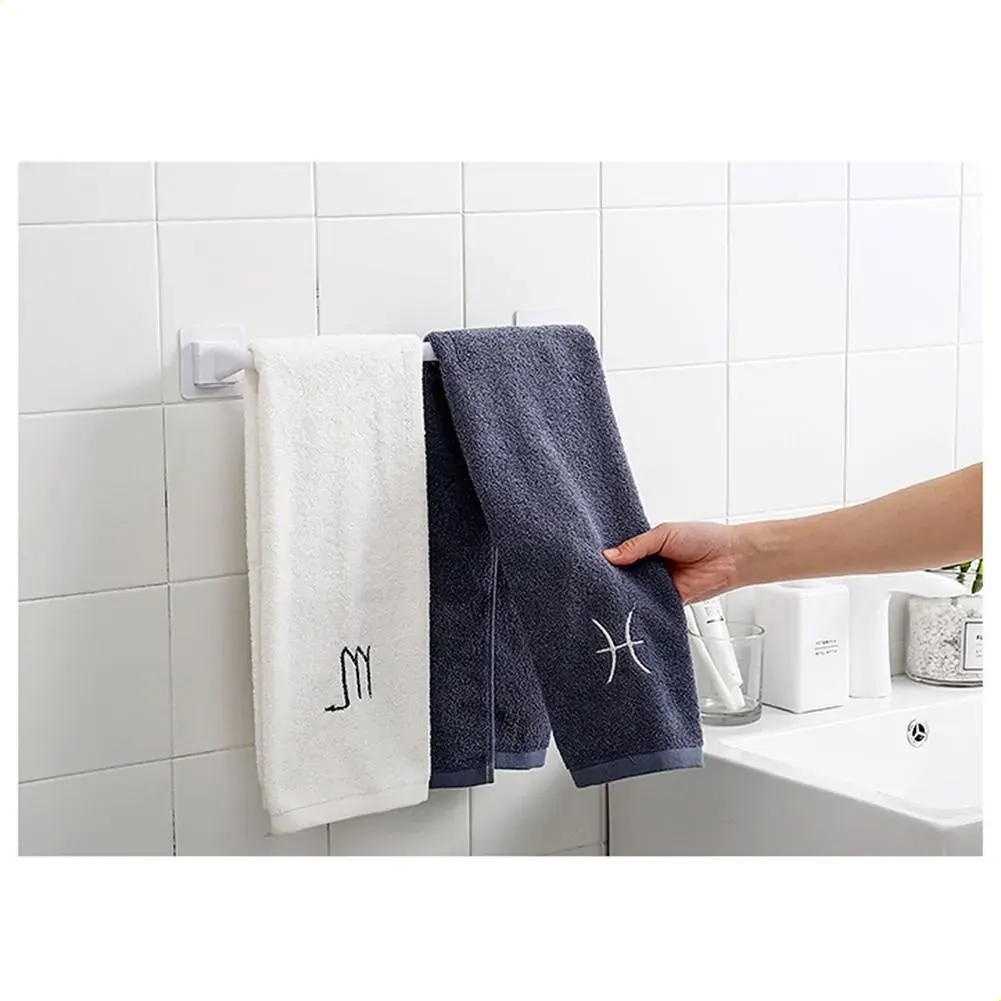Suporte Porta Toalhas Adesivo Banheiro Box Sem Furos Até 5kg branco