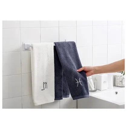 Suporte Porta Toalhas Adesivo Banheiro Box Sem Furos Até 5kg branco